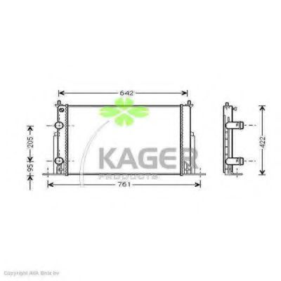 31-0438 KAGER Cooling System Radiator, engine cooling