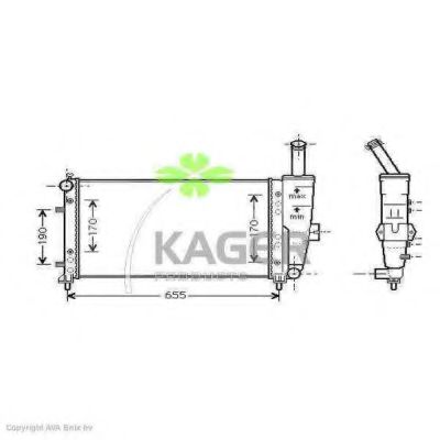 31-0450 KAGER Brake System Cable, parking brake