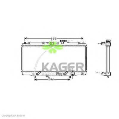 31-0489 KAGER Radiator, engine cooling