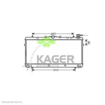 31-0515 KAGER Cooling System Radiator, engine cooling