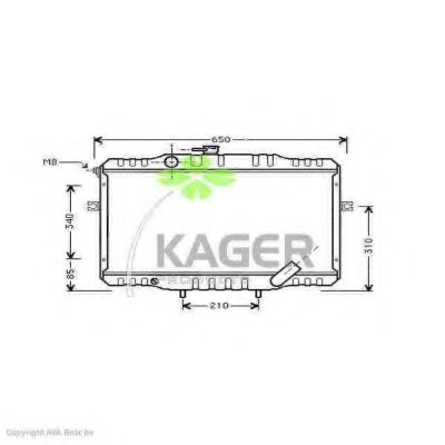 31-0520 KAGER Radiator, engine cooling