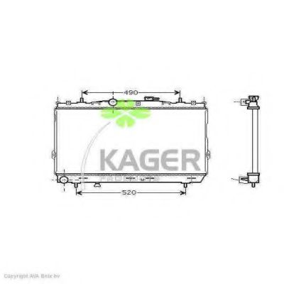 31-0523 KAGER Brake System Cable, parking brake