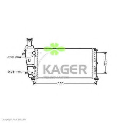 31-0568 KAGER Radiator, engine cooling
