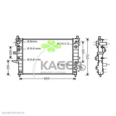 31-0635 KAGER Radiator, engine cooling