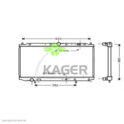 31-0674 KAGER Radiator, engine cooling