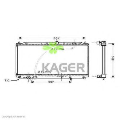 31-0679 KAGER Radiator, engine cooling