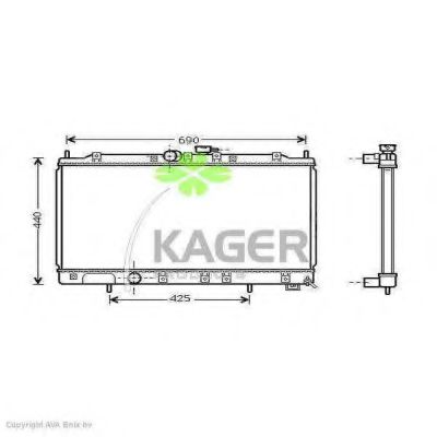 31-0681 KAGER Cooling System Radiator, engine cooling