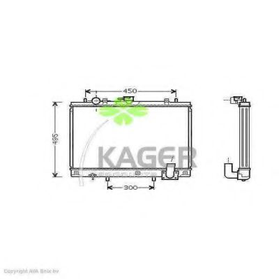 31-0692 KAGER Radiator, engine cooling
