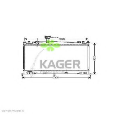 31-0730 KAGER Radiator, engine cooling