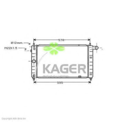 31-0757 KAGER Cooling System Radiator, engine cooling