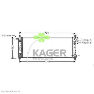 31-0803 KAGER Radiator, engine cooling