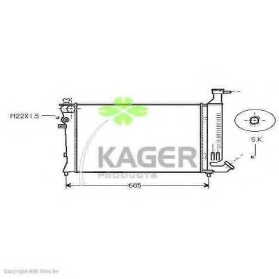 31-0855 KAGER Radiator, engine cooling