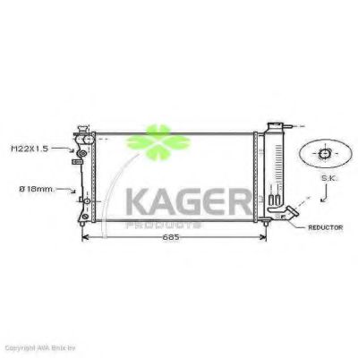 31-0857 KAGER Трос, стояночная тормозная система