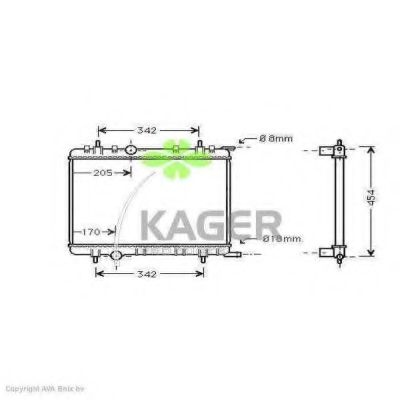 31-0883 KAGER Radiator, engine cooling