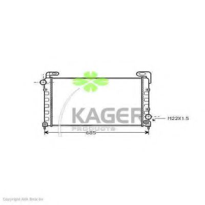 31-0933 KAGER Radiator, engine cooling