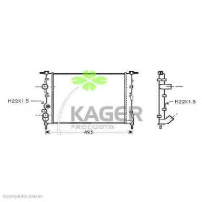 31-0945 KAGER Brake System Cable, parking brake