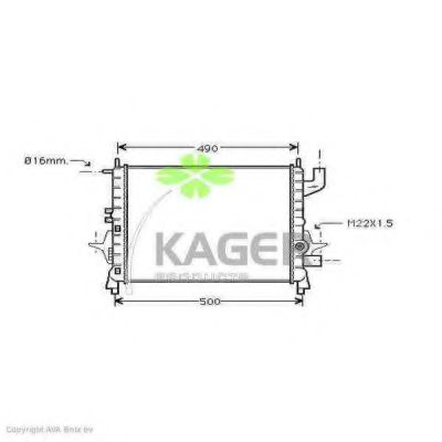 31-0965 KAGER Radiator, engine cooling