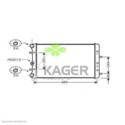 31-0996 KAGER Brake System Cable, parking brake