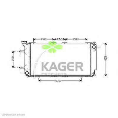 31-1026 KAGER Cooling System Radiator, engine cooling
