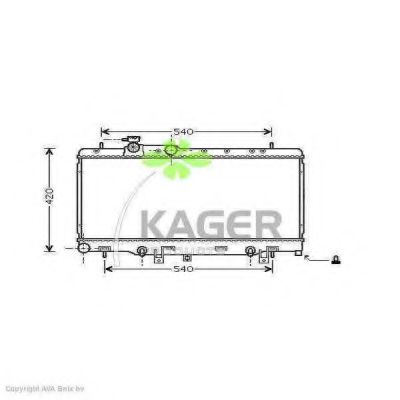 31-1038 KAGER Radiator, engine cooling