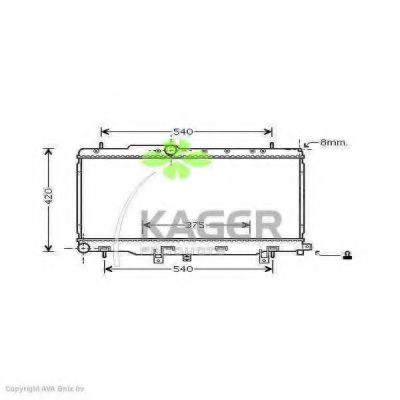 31-1041 KAGER Radiator, engine cooling
