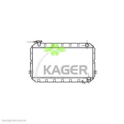 31-1110 KAGER Радиатор, охлаждение двигателя