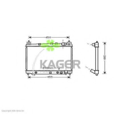 31-1125 KAGER Radiator, engine cooling