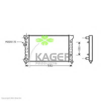 31-1170 KAGER Radiator, engine cooling