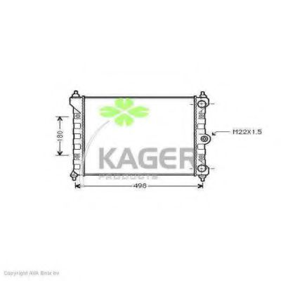 31-1189 KAGER Радиатор, охлаждение двигателя