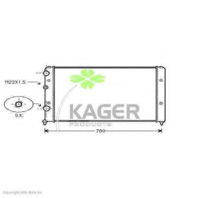 31-1205 KAGER Cooling System Radiator, engine cooling