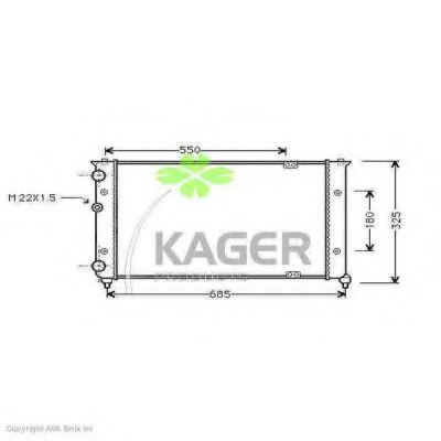 31-1217 KAGER Cooling System Radiator, engine cooling