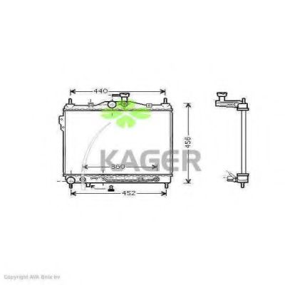 31-1255 KAGER Cooling System Radiator, engine cooling