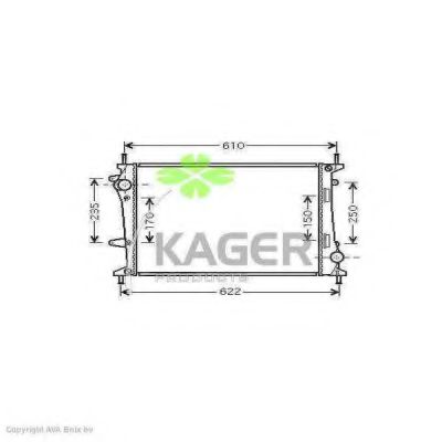31-1258 KAGER Brake System Cable, parking brake
