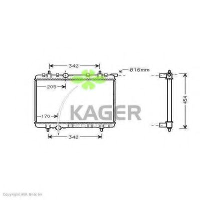 31-1366 KAGER Radiator, engine cooling