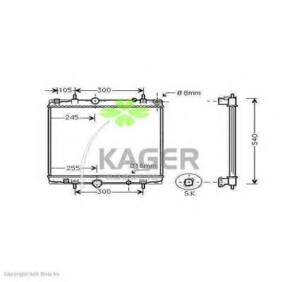 31-1575 KAGER Cable, parking brake