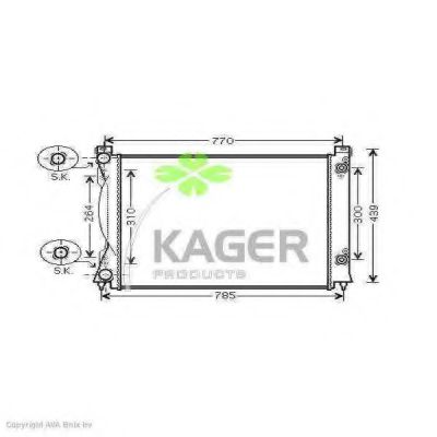 31-1641 KAGER Cooling System Radiator, engine cooling
