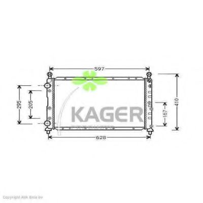311690 KAGER Radiator, engine cooling