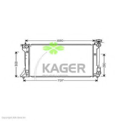 31-1777 KAGER Cooling System Radiator, engine cooling