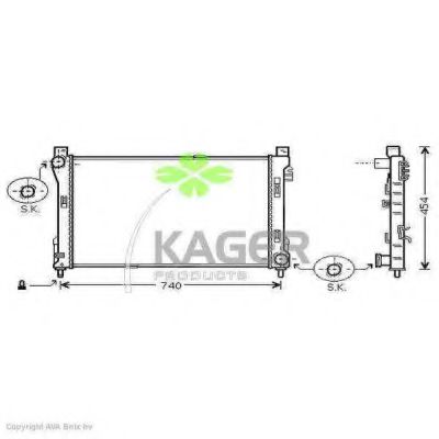31-1840 KAGER Radiator, engine cooling