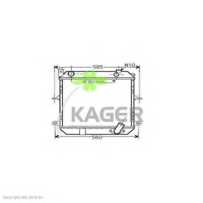 311858 KAGER Radiator, engine cooling