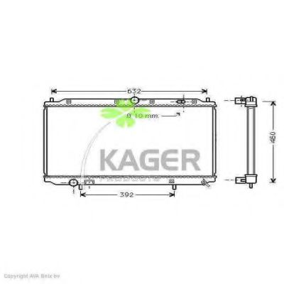 313101 KAGER Radiator, engine cooling