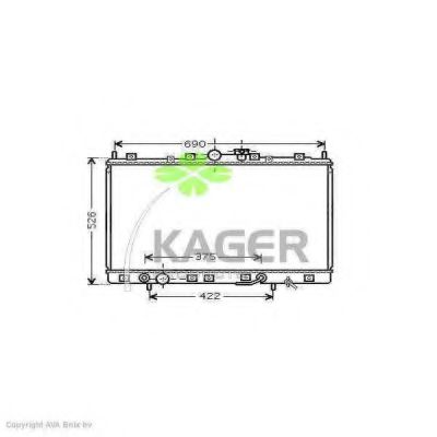 31-3238 KAGER Radiator, engine cooling
