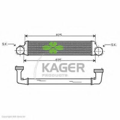 31-3861 KAGER Intercooler, charger