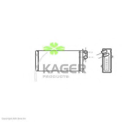 32-0108 KAGER Heating / Ventilation Heat Exchanger, interior heating