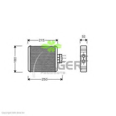 32-0258 KAGER Heating / Ventilation Heat Exchanger, interior heating