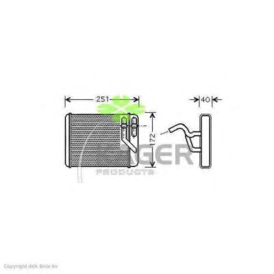 32-0387 KAGER Heat Exchanger, interior heating