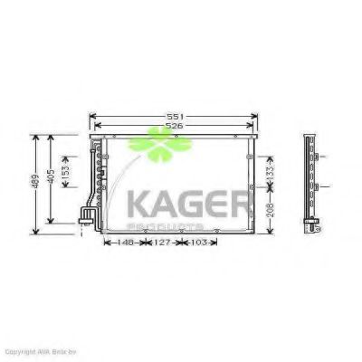 94-5040 KAGER Condenser, air conditioning