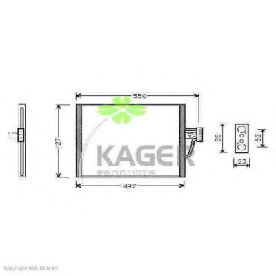 94-5049 KAGER Condenser, air conditioning