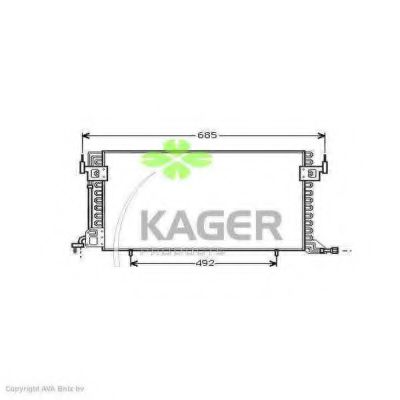 94-5064 KAGER Condenser, air conditioning