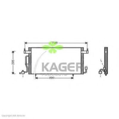 94-5067 KAGER Condenser, air conditioning